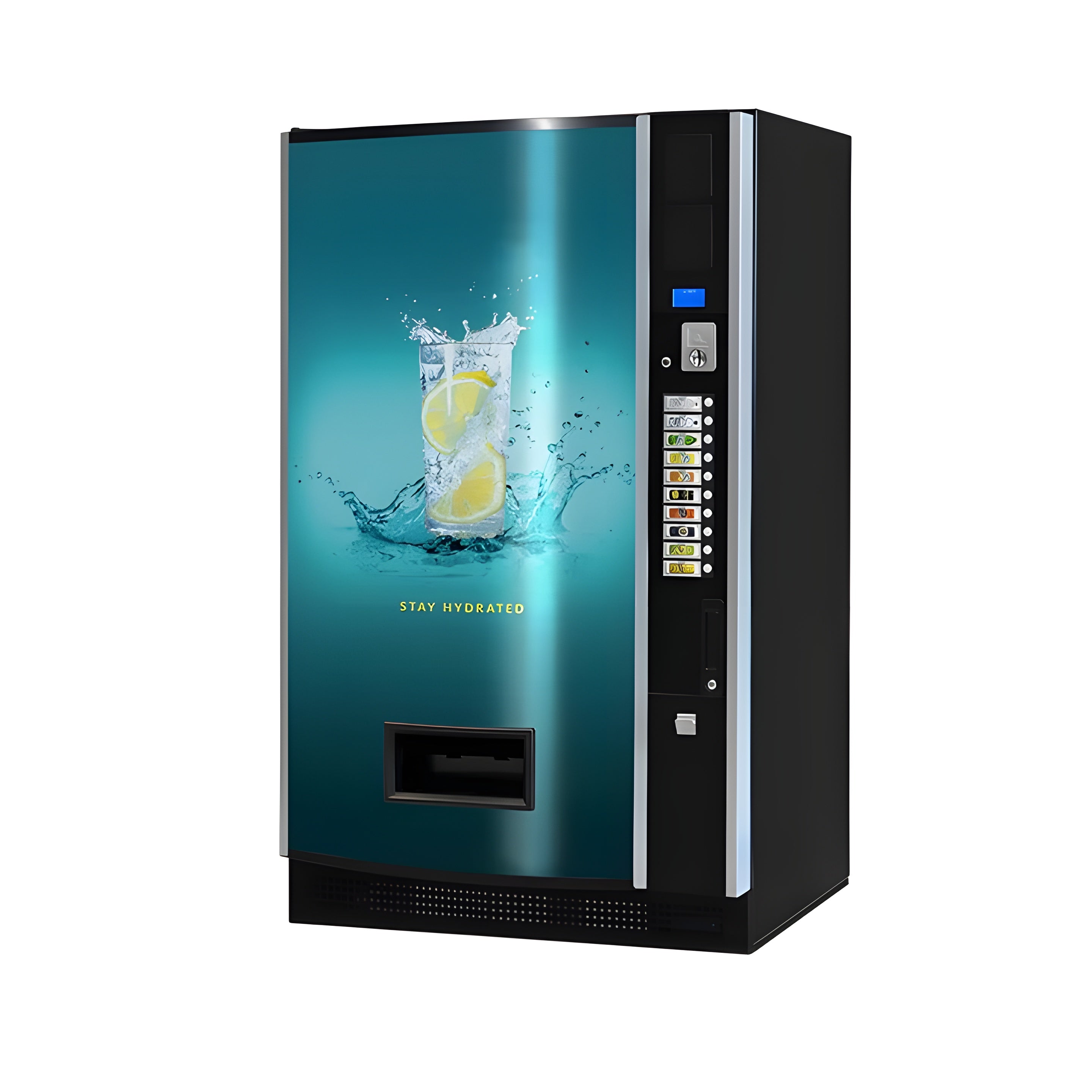 Getränkeschachtautomat Sanden Vendo Narrowstack 10 L-C4X – Outdoor & Effizient