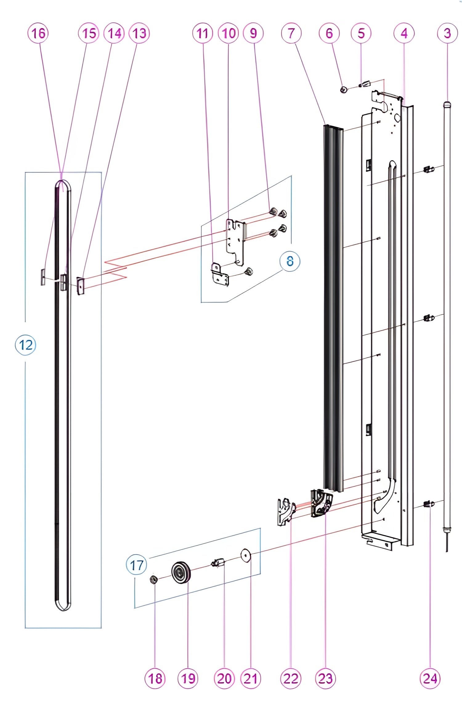 Umlenkrollensatz für Lift – Sanden Vendo G-Snack ab HC Modellen