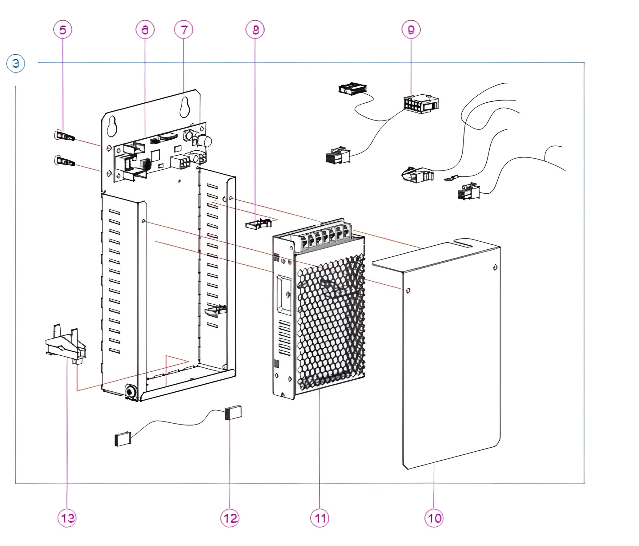 Steuerungskabel Lift – SVE01 zu Hauptplatine Sanden Vendo G-Snack