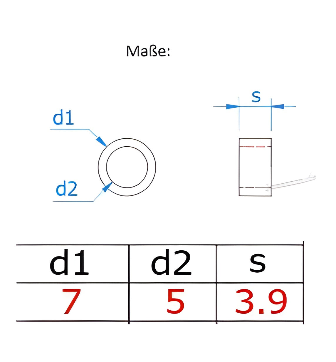 Wird benötigt, damit die Blechschraube als Schubladensicherung dienen kann. Maße 5x7x3,9mm aus Messing.