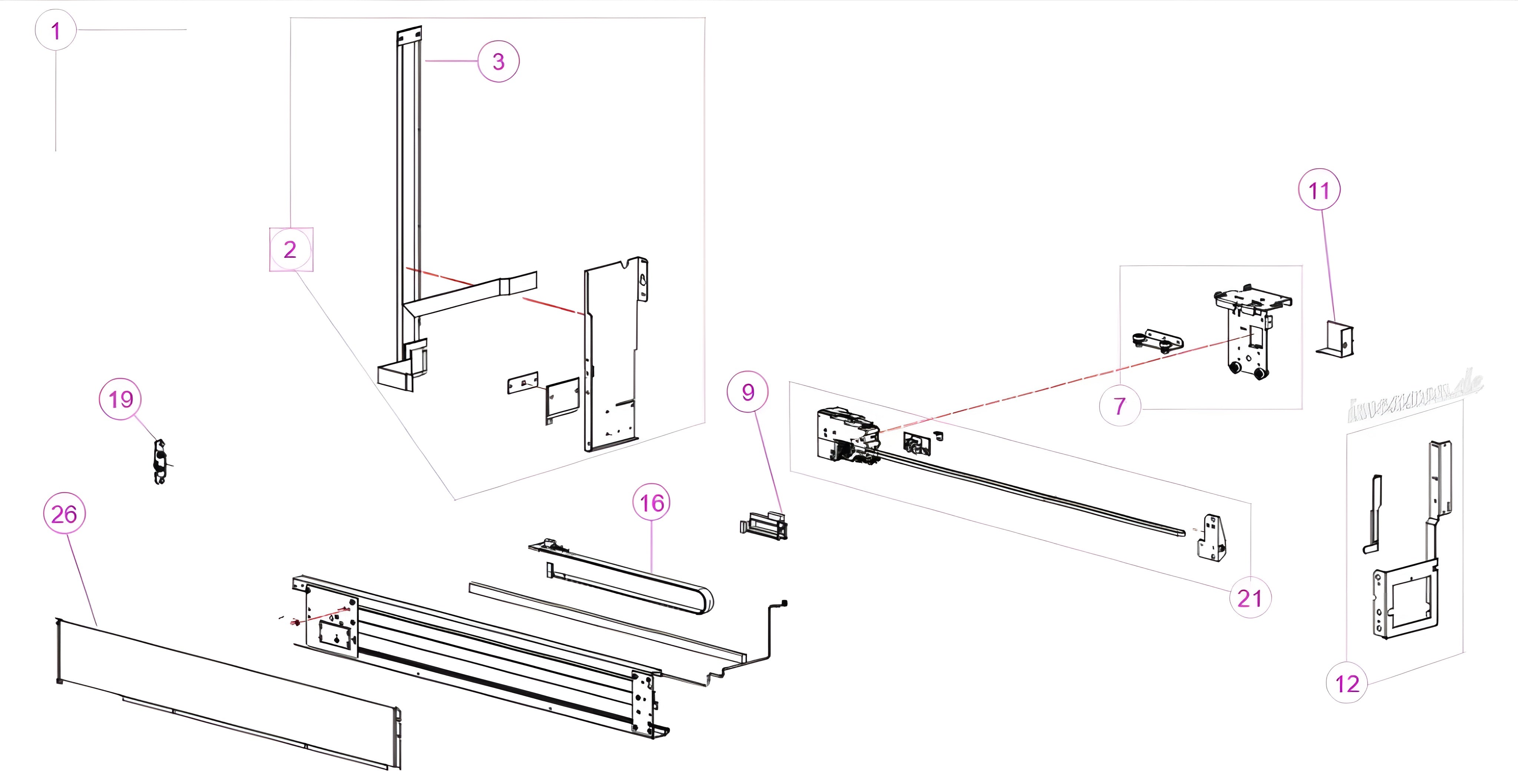 Flachbandkabel für Getränkeautomaten Lift – passend für D-Drink Modelle DM6, DV6, DM9, DV9