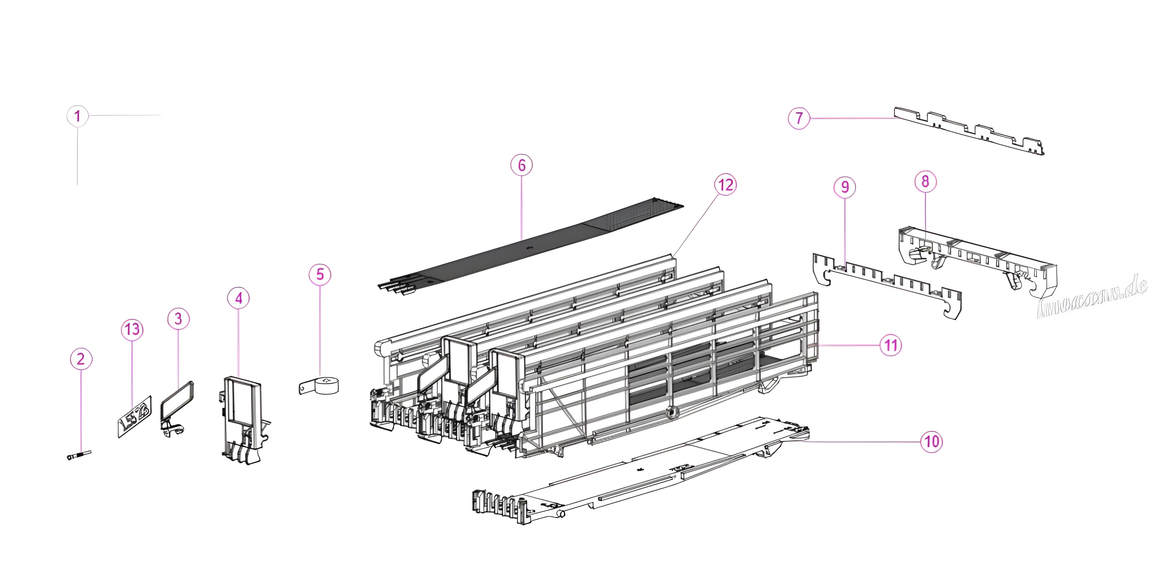 Komplette Schublade für G-Drink Automaten – 3 Fächer inkl. Zubehör