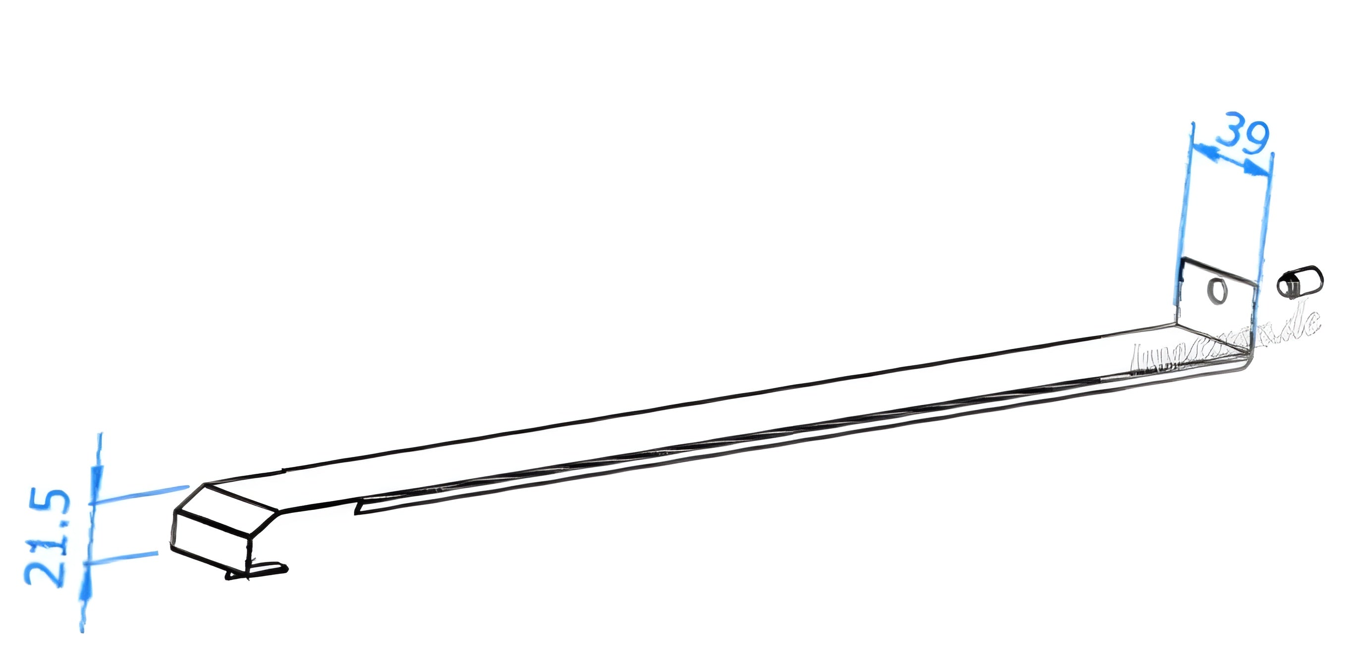 CAN Support Auflageschiene und Führungsschiene 33mm breit Metall inkl. Befestigungsstift