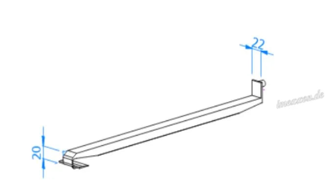 Dosenführung Dosenschienen Kunststoff 22 x 20 mm | Can Support für Getränkeautomaten