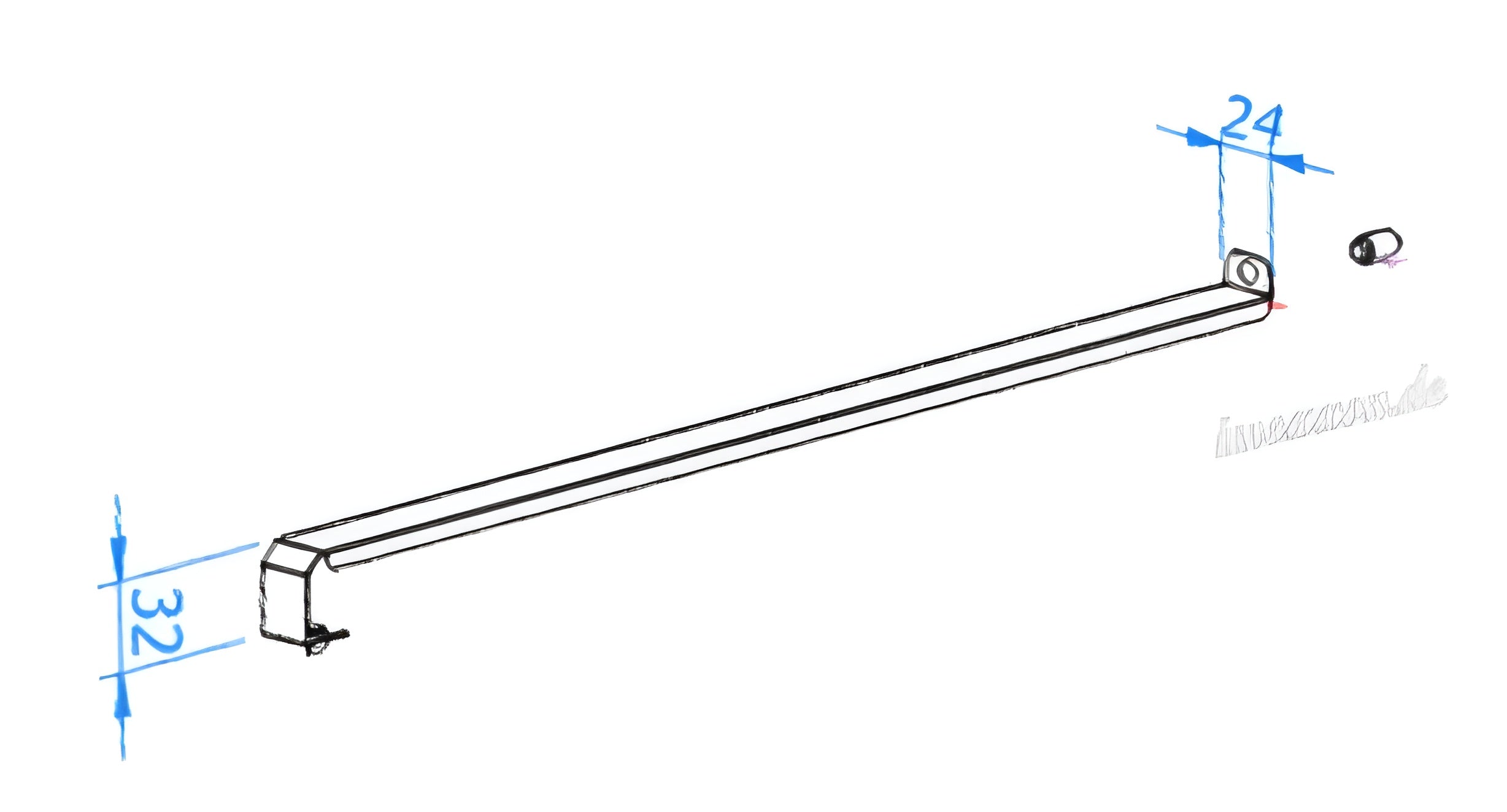Trennblech 24 mm breit mit Fixierungsstift für schmale Produkte – SandenVendo Automaten