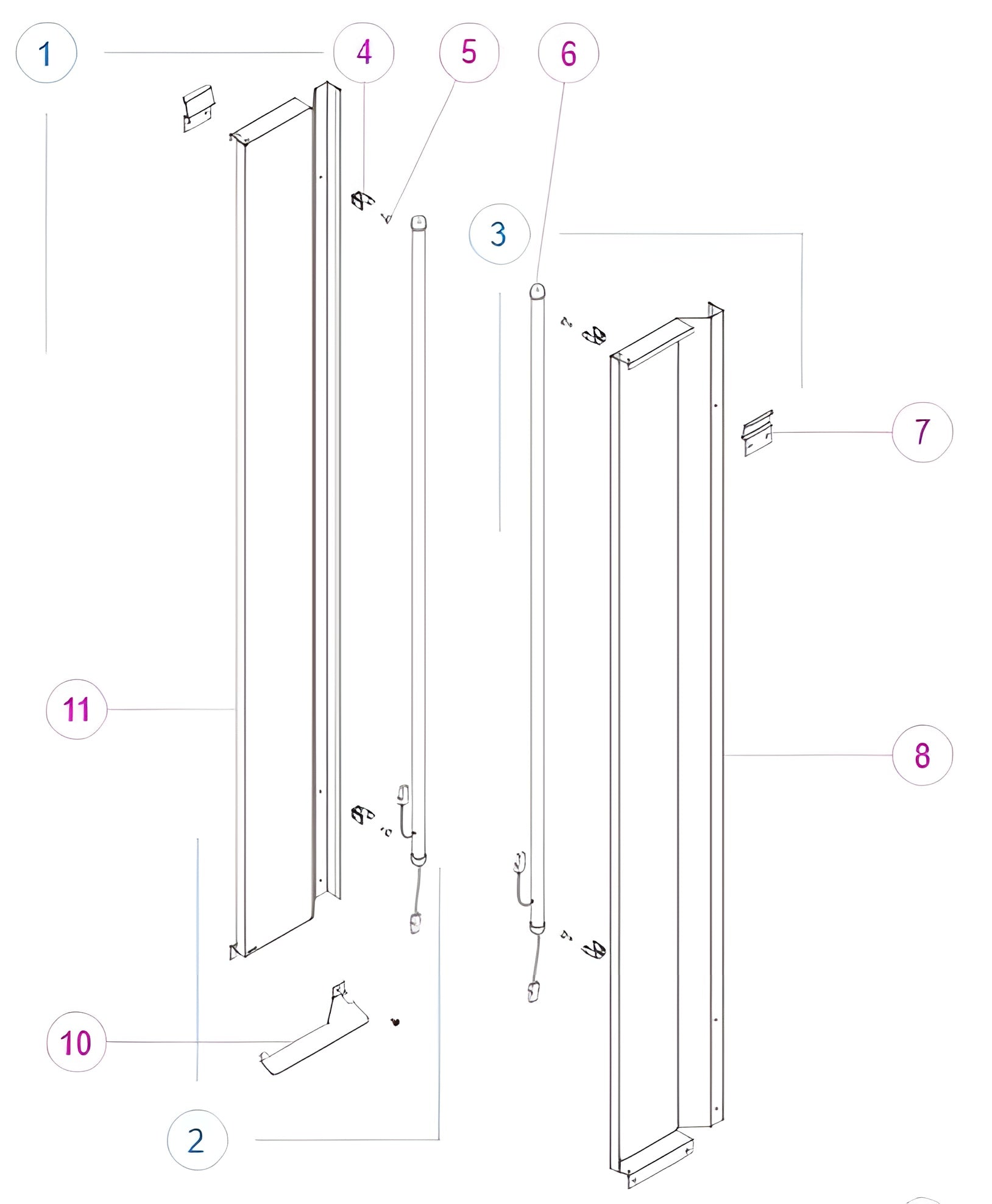 Abdeckblende Liftabdeckung links – Grau für Sanden Vendo Automaten